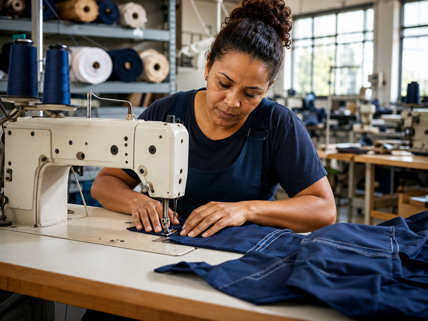 Produção cuidadosa de uniformes